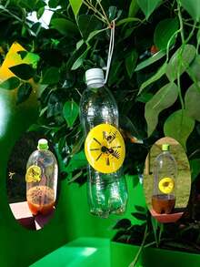 7件套可重复使用户外蜜蜂和黄蜂诱捕器，漏斗式，园艺和农业养蜂配件，黄蜂漏斗 - A - 查看 7