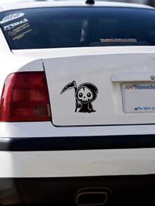 Nhãn dán mini Grim Reaper sáng tạo cá nhân hóa, nhãn dán Grim Reaper dễ thương phù hợp cho cửa sổ sau ô tô, nắp bình nhiên liệu và tấm che cửa sổ bên. Chống nước và chống nắng, không để lại vết dính. - A - Xem 5