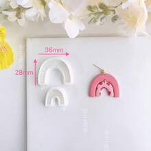 Spring & Summer Series Flower Shaped Embossing Clay Sculpting Tool, Elegant Design Mold, Suitable For DIY Earrings And Jewelry Making, Handmade Earring Design, Creative Soft Clay Crafting - White - View 10