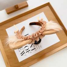 Funny Spiky Hair Plush Headband, Cute Cartoon Doll Hairband For Crazy Hair Day, Halloween & Cosplay - 狐狸耳朵 1pc - 查看 8