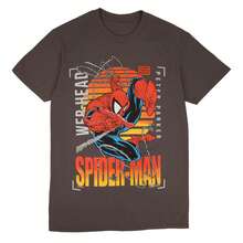 Spider-Man Outrun Sunset T-Shirt - 灰色 - 查看 1