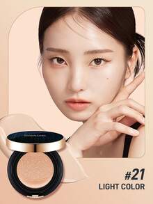 Missha 氣墊粉底液，長效控油、防水防汗、隱毛孔（附替換芯）。適合所有膚質，非常適合 Gen Z 和 Y2K 愛好者在派對和約會時使用，是理想的母親節禮物。12g*2/0.42oz - 21 LGHT COLOR - 查看 3