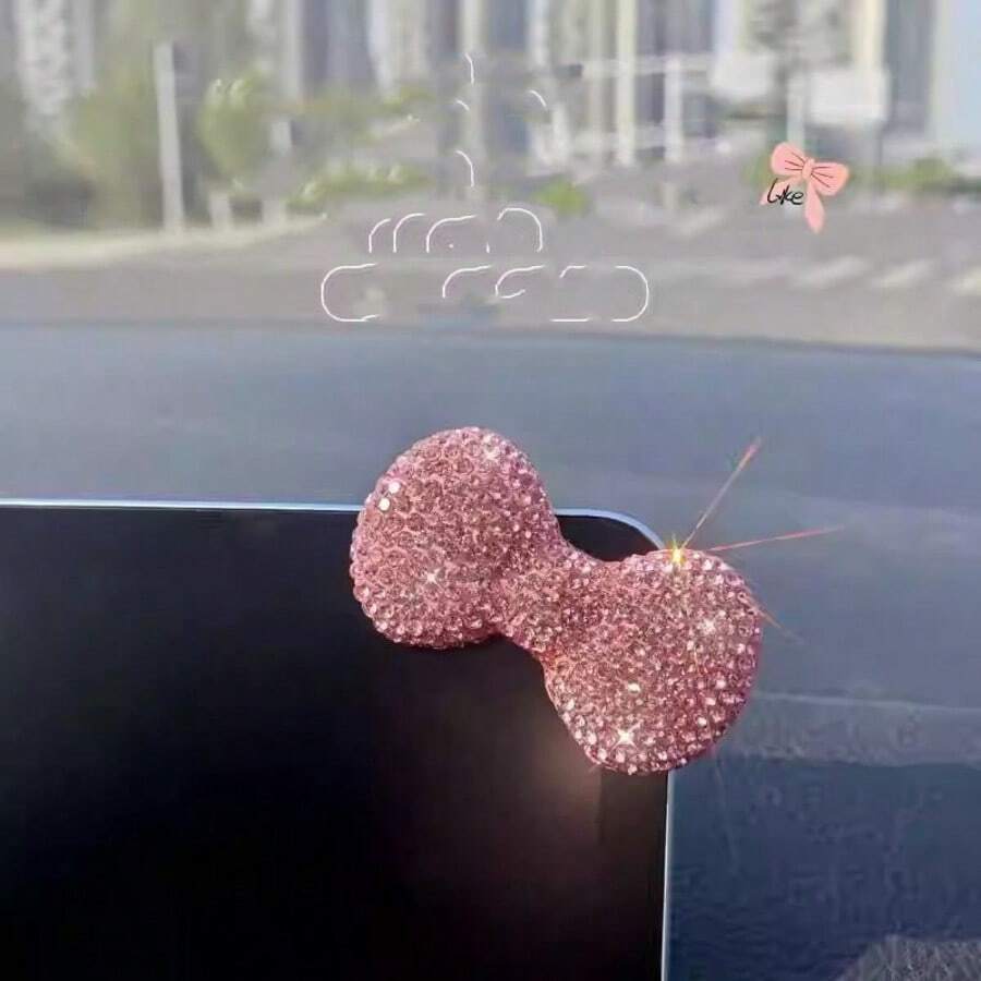 Nơ đính đá lấp lánh mới, dạng phẳng, siêu sáng bóng, phụ kiện tự làm ốp điện thoại. - nơ - Xem 1