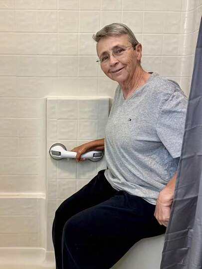 1pc Reinforced Bathtub Shower Suction Cup Grab Bar, Safety Assist Handle, Non-Slip Support - Sticks Firmly, Easy Installation Without Drilling, For Bathtub And Shower, Elderly & Disabled Bathroom Safety Handrail - Balance Assist, Suitable For Smooth Surfaces Like Tile, Glass And Hard Plastic, Toilet Bathroom Safety Grab Bar, Vacuum Suction Cup Handle, Bathroom Accessories