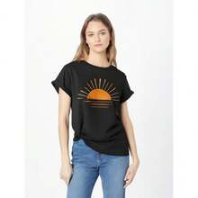 Women T-Shirts - Black - View 8