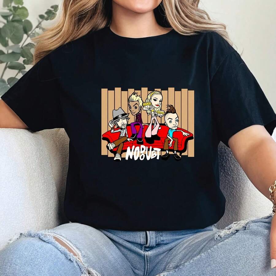 No Doubt Shirt Graphic Hoodie, Sweatshirt - Black - View 1