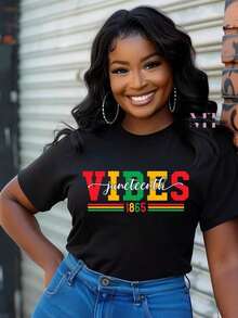 Camiseta "Vibraciones de Juneteenth 1865" - Negro - Ver 7