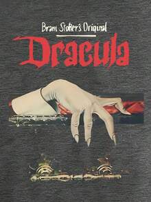 Halloween Graphic Short-Sleeve T-Shirt, Street Style For Summer, Plus Size - 深灰色 - 查看 3