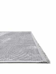 Modena Scandinavian Washable Chenille Rug With Fringes, Non-Slip Backing For Hallway, Living Room - Dark Grey - View 6