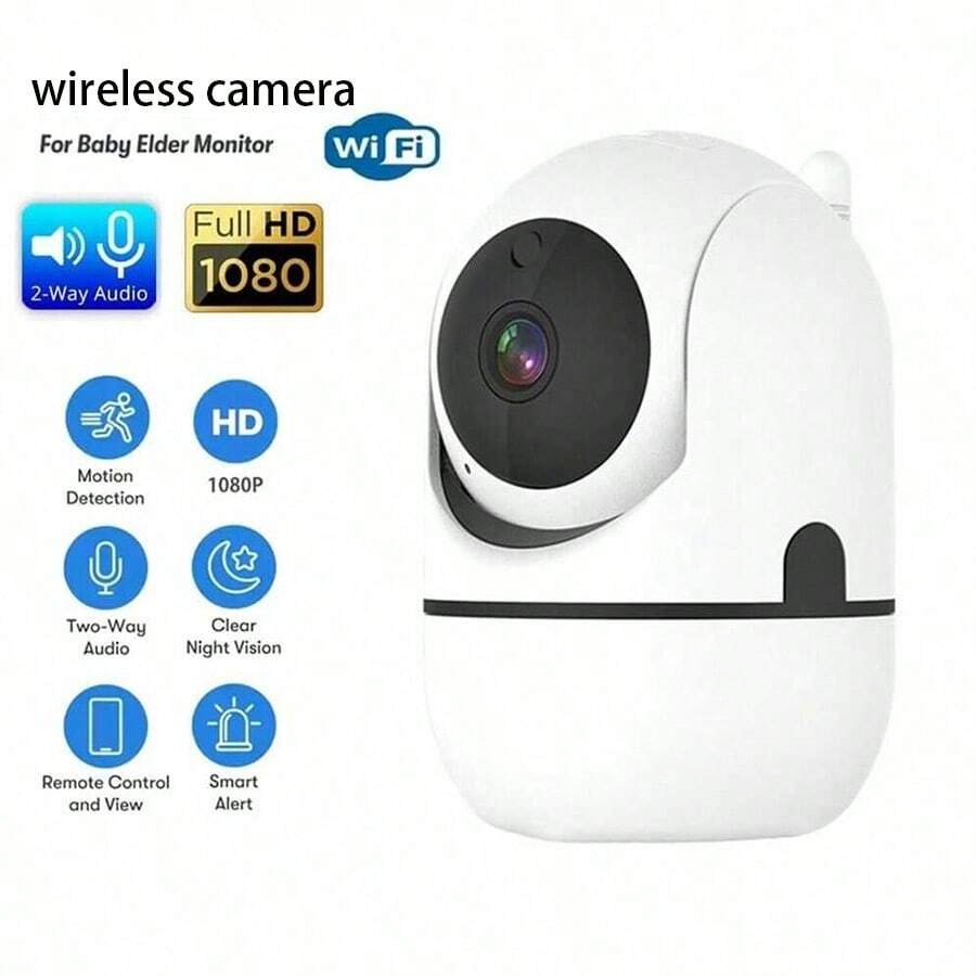 1pc HD Wireless WIFI Home Security Camera, Baby & Pet Monitor, HD Night Vision, Motion Detection, Two-Way Audio, Suitable For Home Recording & Monitoring