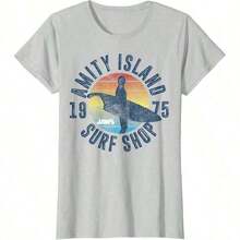 Jaws Amity Island Surf Shop 1975 Retro-Shirt - Black - View 9