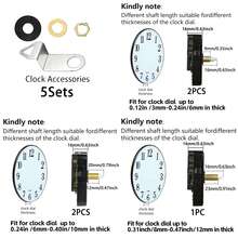 5pcs Quartz Clock Movement Kit, Shaft Length: 2pcs 16mm, 2pcs 20mm, 1pc 23mm, Includes 6 Pairs Clock Hands, DIY Wall Clock & Desk Clock Repair Parts, Suitable For Home & Office Decor, Gift For Clock Enthusiasts - 1 Set - View 4