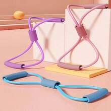 7pcs Multifunctional Home Fitness Yoga Set, Figure-8 Resistance Band, Stretching Yoga Ring, Slimming Resistance Band, Yoga Stretch Band, Support Pad, Body Shaping Fitness Equipment, Complete Home Pilates Training Sports Gear - Purple - View 10