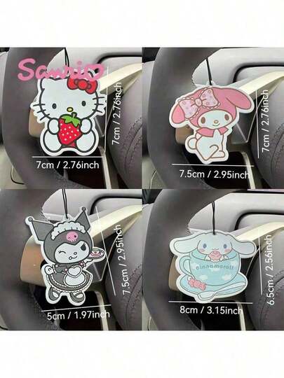 SANRIO Hello Kitty 香氛挂饰 My Melody 车载空气清新剂及室内装饰 小型悬挂式空气净化器 适用于家庭/卧室