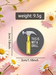 1 chiếc ghim cài áo hình búa in chữ "This Is Not A Drill" (Đây không phải là diễn tập), phụ kiện cài áo. Được làm từ hợp kim kẽm, thích hợp để cài lên áo khoác và ba lô, món quà hoàn hảo cho bạn bè. - Nhiều màu - Xem 6