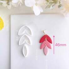 Spring & Summer Series Flower Shaped Embossing Clay Sculpting Tool, Elegant Design Mold, Suitable For DIY Earrings And Jewelry Making, Handmade Earring Design, Creative Soft Clay Crafting - White - View 5