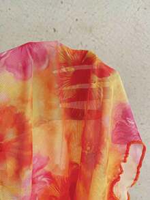 Camiseta asimétrica con decoración de conchas marinas, adecuada para vacaciones en la playa, verano - Multicolor 4 - Ver 6