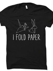 Origami S1Hirt. Origami Gift. Bird S1Hirt. Origami T1S1Hirt. Cute Origami S1Hirt. J1apan S1Hirt. Gift For Him. Animal Lover S1Hirt Origami OS4209 - 黑色 - 查看 1