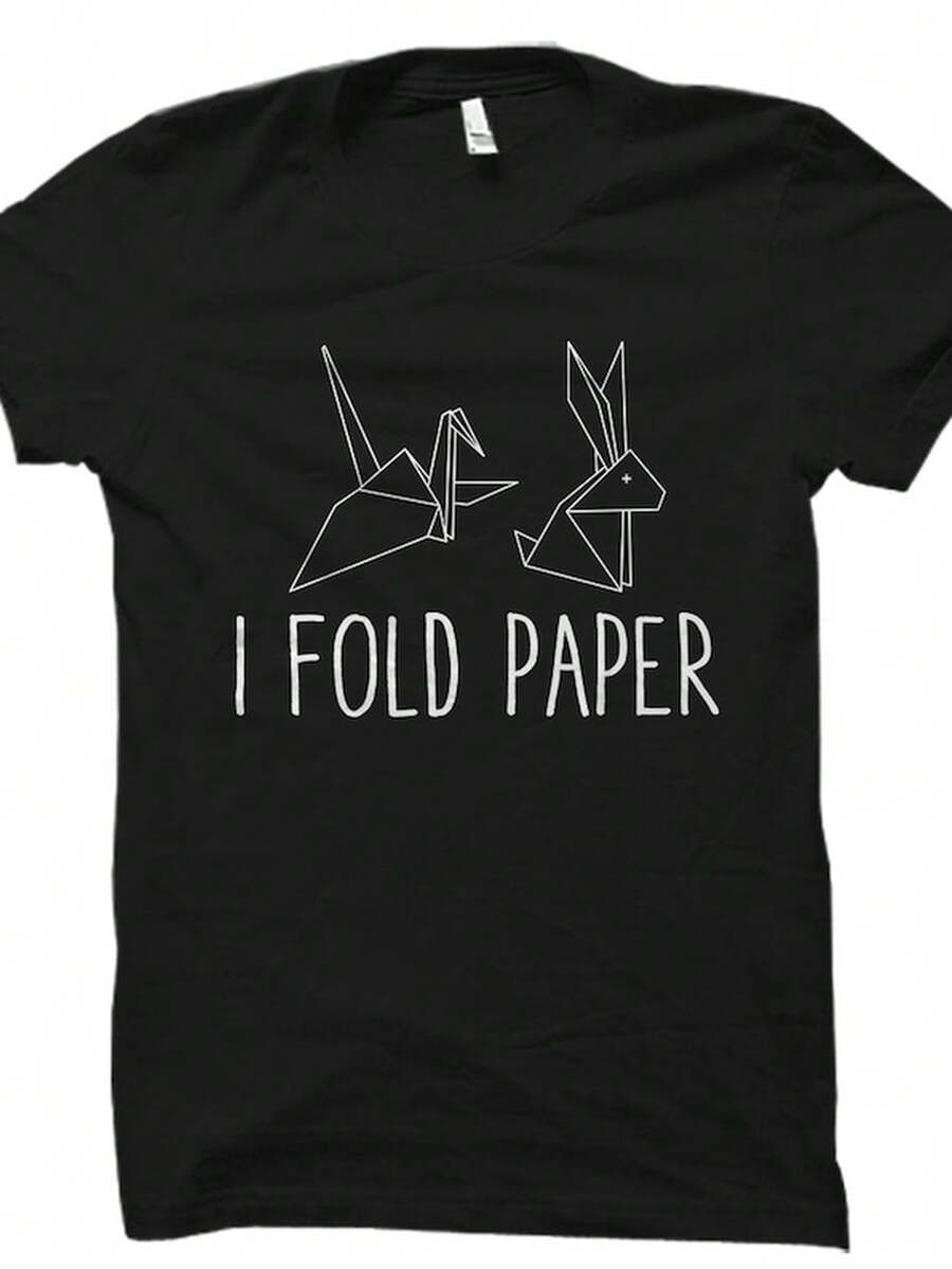 Origami S1Hirt. Origami Gift. Bird S1Hirt. Origami T1S1Hirt. Cute Origami S1Hirt. J1apan S1Hirt. Gift For Him. Animal Lover S1Hirt Origami OS4209 - 黑色 - 查看 1