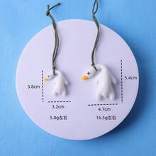 1pc Color Changing Roasted Duck Keychain, Creative Photochromic Pendant Accessory - Multicolor - View 5