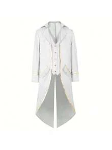 Cosplay Clothing - White Tuxedo With Gold Trim - View 12