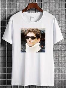 Christopher Moltisanti Graphic T-Shirt From  - Casual Black Short Sleeve T-Shirt With Striking White Lettering, Unisex Regular Fit, Comfortable For All Seasons, All Season Clothing, Stylish T-Shirt, Durable Casual Wear - 白色 - 查看 1
