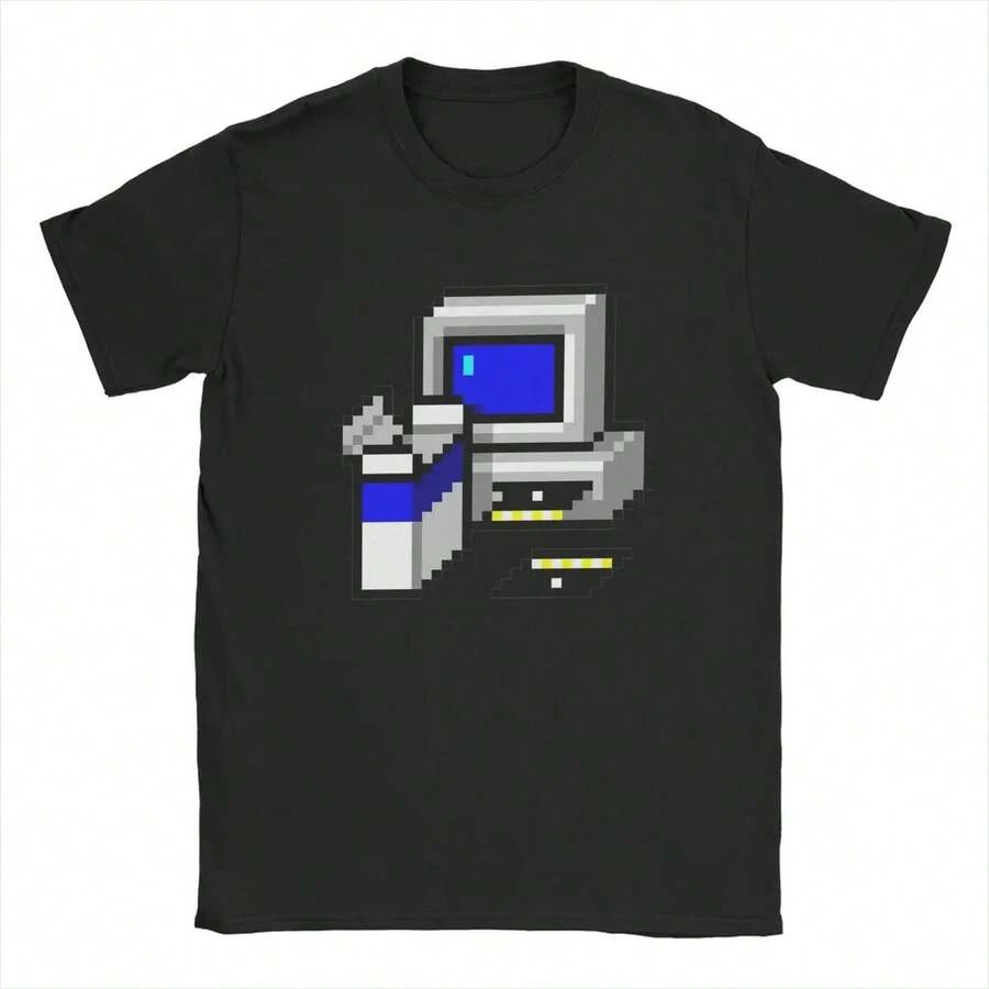 New Arrival Men's Clothing T-Shirt T1EE Men's T-Shirts For Men Install Windows95 Now Classic 's Computer System 71034 Soft 220g Cotton T-Shirt For Men And Women, Made Of Durable And Skin-Friendly Premium Fabric With A Soft Feel, Suitable For All Body Shapes And For Everyday Wear. Lightweight And Breathable Casual Tops, Stylish Matching Autumn Sets, Perfect For Daily Life, Outdoor Activities, Travel, Vacations And Various Theme Parties Throughout The Year. - 黑色 - 查看 1