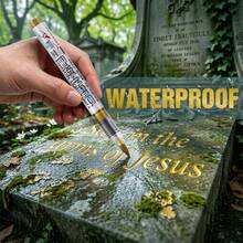 1pc Stone Monument Restoration Marking Pen, Gold/Red/Green/Black Color Marker Pen, Quick Drying & Fade Resistant - Paint Pen - View 5