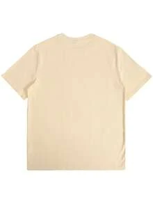 Conjunto de camiseta casual de manga corta para mujer, de una pieza, con diseño de cuello redondo, adecuado para uso en la playa. - Albaricoque - Ver 2
