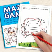 Children's Fun Maze Tracing Book, Primary School Student Puzzle Workbook With Various Patterns, Develops Imagination, Suitable For Back To School, Graduation Season Learning Aids, Holiday & Birthday Small Gifts - Multicolor - View 7