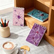 Marvel 12pcs Spider Web Notebook Notebook Pocket Book Spider Party Decoration Message Book Convenient Coil Book Spider Party Gift Birthday Party Decoration Supplies - Multicolor - View 4