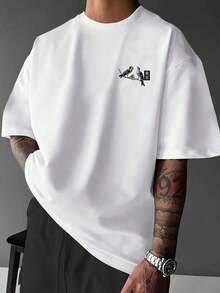 Compatible With The Manfinity Dauomo Men's Cartoon Print Crew Neck Short Sleeve T-Shirt, For Summer. - 多色 20 - 查看 2