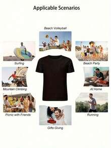 Soft And Comfortable Korean Style T-Shirt, Casual Wear, 1 Piece Black Short Sleeve Crew Neck T-Shirt With Soccer Check Design, 'MAMA' Print And Soccer Ball Decoration, Perfect For Casual Match Days And Daily Wear, Sports Jersey And Comfortable Outfit, 100% Breathable Cotton - 白色 - 查看 6
