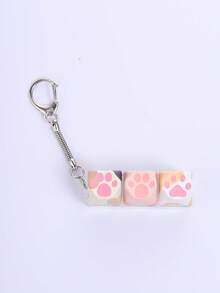 Llavero con forma de pata de gato lindo, anillo para llaves, juguete antiestrés para aliviar la tensión, prueba de presión, tapa de llave, colgante para mochila, regalo de pareja para vacaciones - Multicolor - Ver 11
