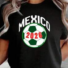 Camiseta unisex de la Copa Mundial de México 2026 para aficionados al fútbol220G C-AmiS-eta de aL-Godón de corte hoL-Gado de 220 g, uniS-ex máxima comodidad, apta para todo tipo de perS-onas, ya sean mujeres o hombres. Tejido duradero de alta C-Alidad, apto para todas las costuR-AS, suave al tacto, pero duradero. Tops transpirables para mujer. Conjuntos de otoño para mujer, vaC-Aciones, disfraces de Halloween para mujer - Negro - Ver 6