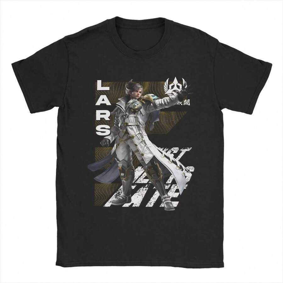 Harajuku Lars Tekken 8 Video Game TShirt M1en Round Neck Short Sve Tops 100% Cotton Summer Clothes 220G suave Cotton Tshirt para hombre y mujer, hecha de tela premium duradera y agradable para la piel con un tacto suave, adecuada para todas las formas corporales y para uso diario. Tops casuales transpirables y ligeros, conjuntos elegantes a juego para otoño, perfectos para la vida diaria, actividades al aire libre, viajes, vacaciones y diversas fiestas temáticas durante todo el año. - Negro - Ver 1