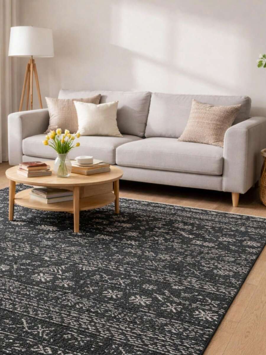 Alfombra de chenilla lavable de estilo escandinavo Modena con flecos, con respaldo antideslizante para el pasillo y la sala de estar - azul real - Ver 1