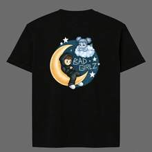 Camisa Negra Tema SAD GIRLZ CON, Estampado de Chica Triste, Estilo Versátil, Unisex, Serigrafía en Playeras, Playera de Algodón de Manga Corta - Negro - Ver 6