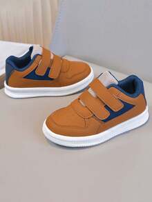 1双男女通用新款透气平底休闲鞋，软底防滑婴儿学步鞋，时尚百搭学生跑步鞋，儿童轻便运动鞋，适合所有季节 - 棕色 - 查看 7