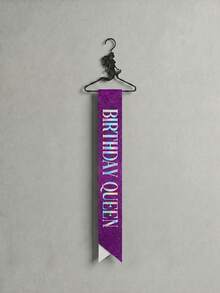 Birthday Queen Glitter Sash, Sparkly Birthday Sash With Safety Pin, Adjustable Party Sash For Women Girls, Elegant Sash For Birthday Party, Prom, Bachelorette, Anniversary, Birthday Gift, Party Supplies - View 18