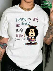 ¡Novedad! Blusa de manga corta para mujer, diseño liso, ideal para estar en casa o para uso casual. Oferta por tiempo limitado. Preciosa blusa, cómoda y de largo regular. Lavable a máquina.-Tela ligera y suave - Blanco - Ver 4