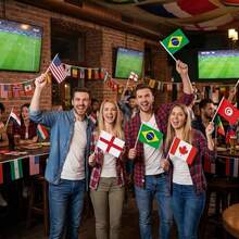1set/48pcs World Cup Handheld Flags, 48 Countries International Stick Flags With Pole For World Cup Decorations 2026 For Soccer International Party Decorations - World - View 3