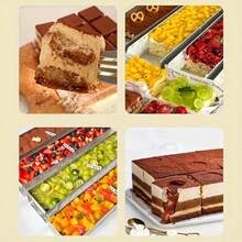 1pc Tiramisu Mold Set, Stainless Steel Rectangular Baking Tray, Cake Spatula, Baking Tools For Tiramisu, Mousse, Cheesecake, Commercial Use - Multicolor - View 11