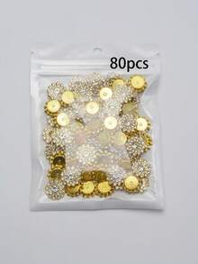 20/50/80/120pcs Set Rhinestone Beads, Fashionable White Rhinestone Decorative Beads For Jewelry Making, Suitable For Crafts - 14mm White Diamond - View 14