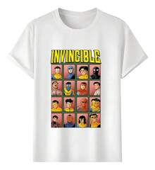 Camiseta Muscle Freaks Invincible Estilo Héroes Cómic - Blanco - Ver 11