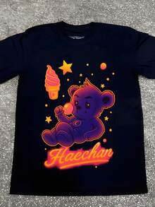 Youthful Black Printed T-Shirt, Comfortable Breathable Cotton, Casual T-Shirts For Women: A Collection That Includes Casual T-Shirts, Tops, And Tees Ideal For Everyday Wear. Made With Lightweight And Breathable Fabrics, These Garments Feature A Vintage-Inspired Aesthetic, Making Them An Excellent Choice For Both College Life And Everyday Outfits. The Designs Are Charming And Pretty, With A Comfortable And Flattering Cut. Thanks To Their Classic Style, Soft-To-The-Touch Fabrics, And Pleasant Feel Against The Skin, These Garments Have A Distinctive Mexican-Inspired Flair. - 黑色 - 查看 1
