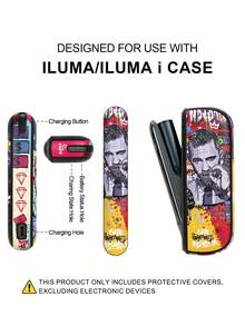 1PC For IQOS ILUMA ONE/ I One/New Iluma I One, ILUMA/Iluma I ,ILUMA PRIME/Iluma I Prime Protective Case Full Protection Anti-Drop Fashion Personalized Graffiti Leather Case Anti-Scratch Anti-Rub Anti-Pressure Anti-Shock PU+PC Splicing Hard Shell Precise Hole Position Leather Case Couple Style Multiple Colors Available Gift For Self-Use Storage Box - 1 - View 17
