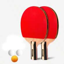 Ping Pong Paddles Set Table Tennis Rackets With Balls, Storage Case For Indoor Outdoor Table Tennis Paddle Game Accessories - Red - View 3
