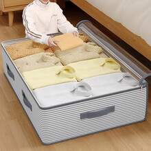 1pcs Under-Bed Drawer Storage Box, Flat Low-Profile Design With Sealed Lid, Spacious Capacity, Suitable For Clothing Toy Bedroom Clutter Reduction Long-Term Storage Or Space-Efficient Organization - Xem 4