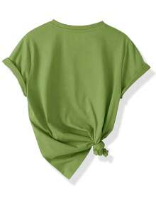 Women's Short Sleeve T-Shirt, Style, Blue-Green Mandala Print, Spring Summer Autumn, Elegant, Versatile, Casual, Sporty, Round Neck, Soft And Comfortable, Sizes S-XXL, New 2026 - 100% Breathable Cotton - 綠色 - 查看 2